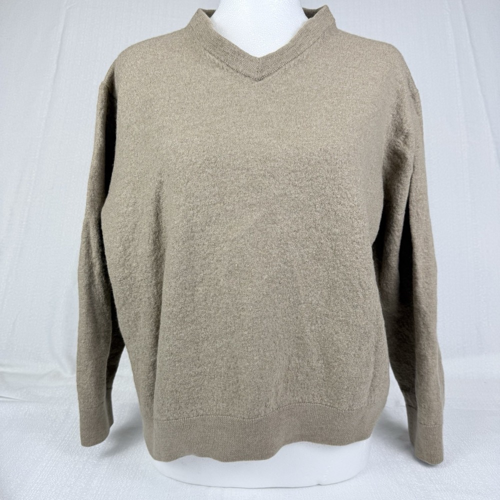 Turnbury 100% Merino Wool Pullover Sweater Taupe Fits Like A Women's L